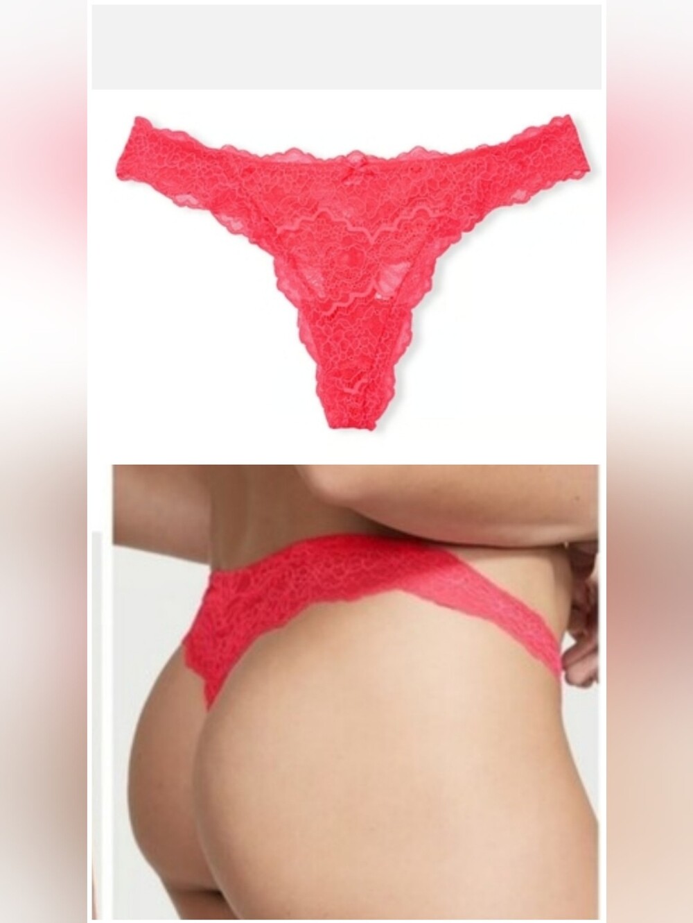 Victoria's secret dream Angel's lace thong panty MEDIUM